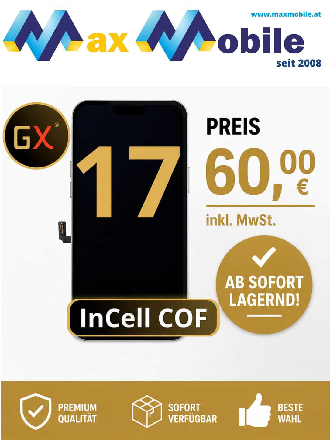 iPhone 17 Incell Bildschirm